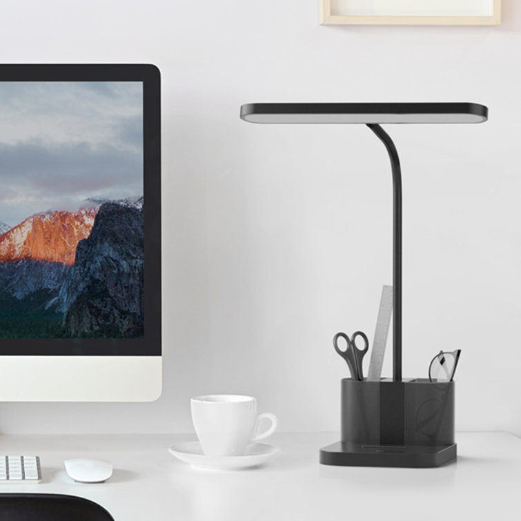 Wrought Studio 18'' Desk Lamp For Video Conferencing, 800lm, Gooseneck